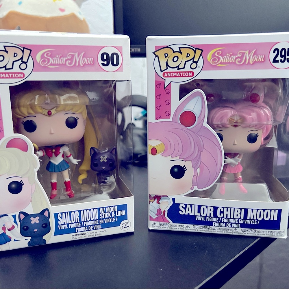 Sailor Moon w/ Luna and Chibi Moon Funko Pop #295 & #90 🌙🌸